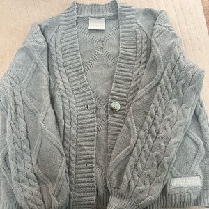 NEW Authentic Taylor Swift Tortured Poets Dept. TTPD Grey Cardigan Sweater -XS/S